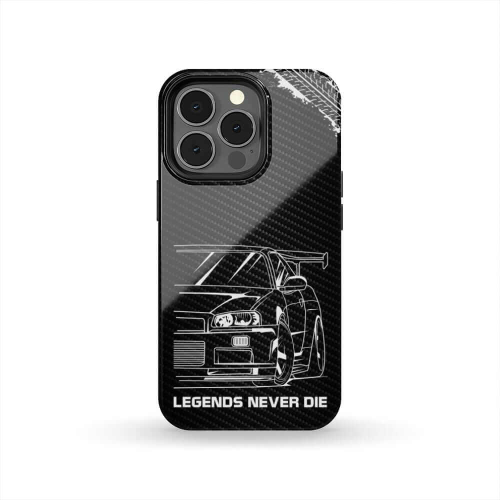 R34 Skyline GTR BNR34 Godzilla Legends Never Die Tough Phone Case
