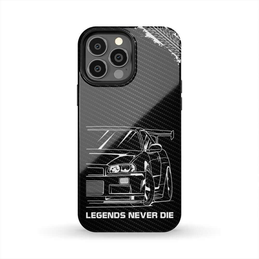 R34 Skyline GTR BNR34 Godzilla Legends Never Die Tough Phone Case