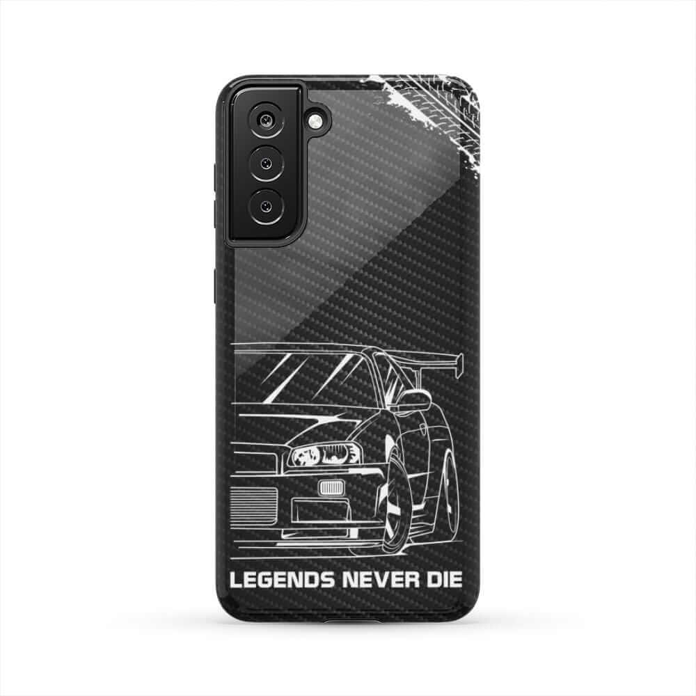 R34 Skyline GTR BNR34 Godzilla Legends Never Die Tough Phone Case