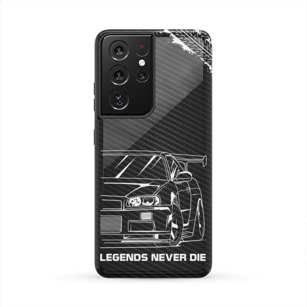 R34 Skyline GTR BNR34 Godzilla Legends Never Die Tough Phone Case