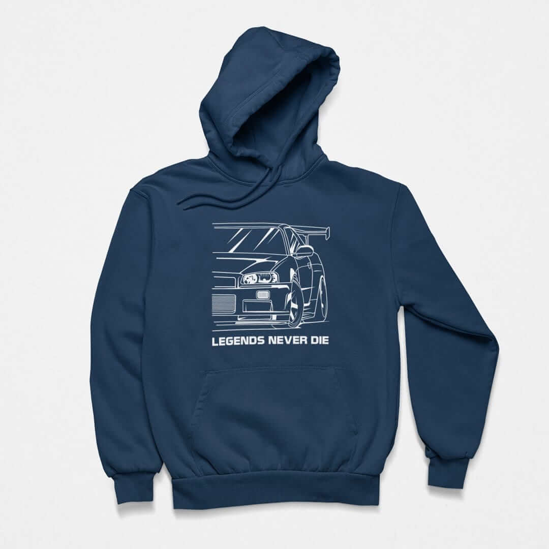R34 GTR RB26 Legends Never Die JDM Car Hoodie