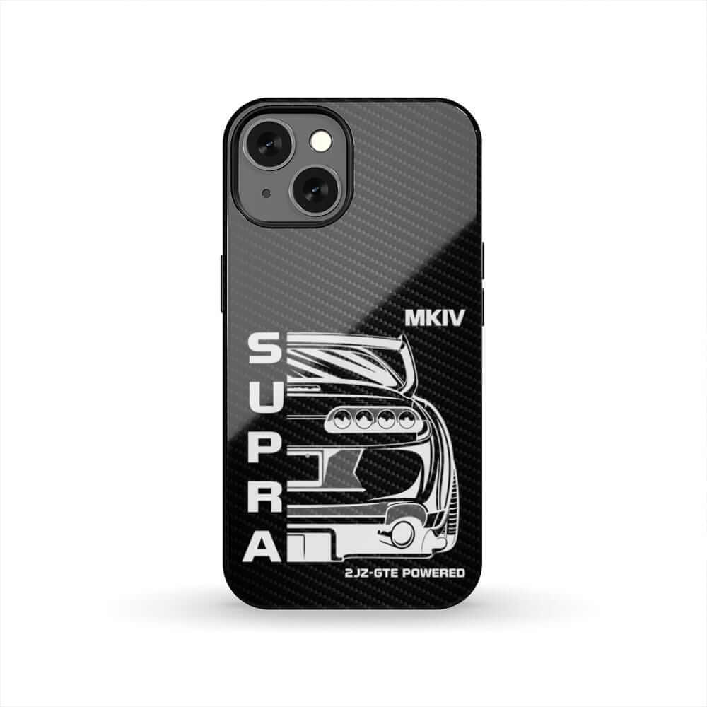 MKIV A80 Supra 2JZ Back View Tough Phone Case | JDM Car Guy Gift