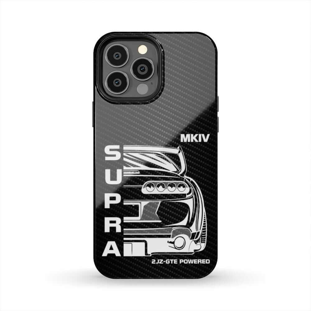 MKIV A80 Supra 2JZ Back View Tough Phone Case | JDM Car Guy Gift