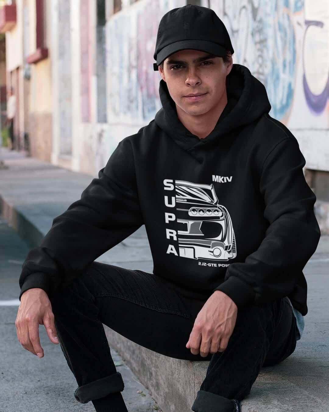 MKIV Supra 2JZ Back Print JDM Car Hoodie