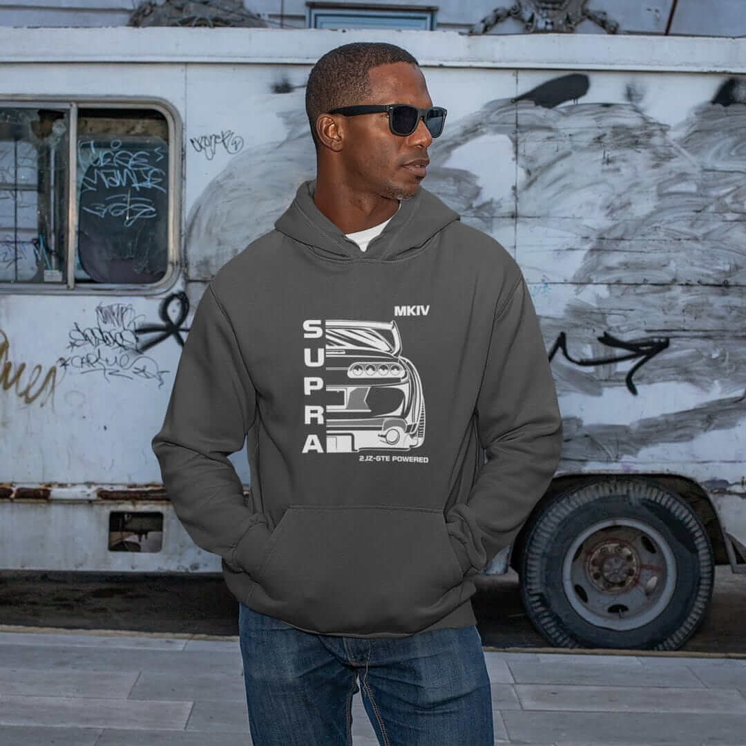MKIV Supra 2JZ Back Print JDM Car Hoodie