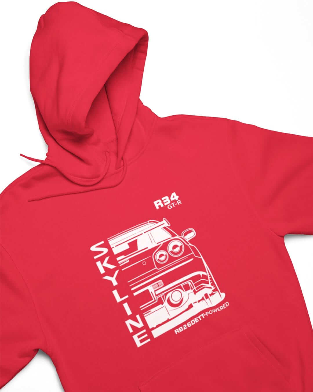 R34 GTR RB26 JDM Legend Back Print Car Hoodie