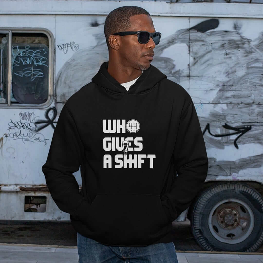 Who Gives a Shift Funny Car Enthusiast Hoodie