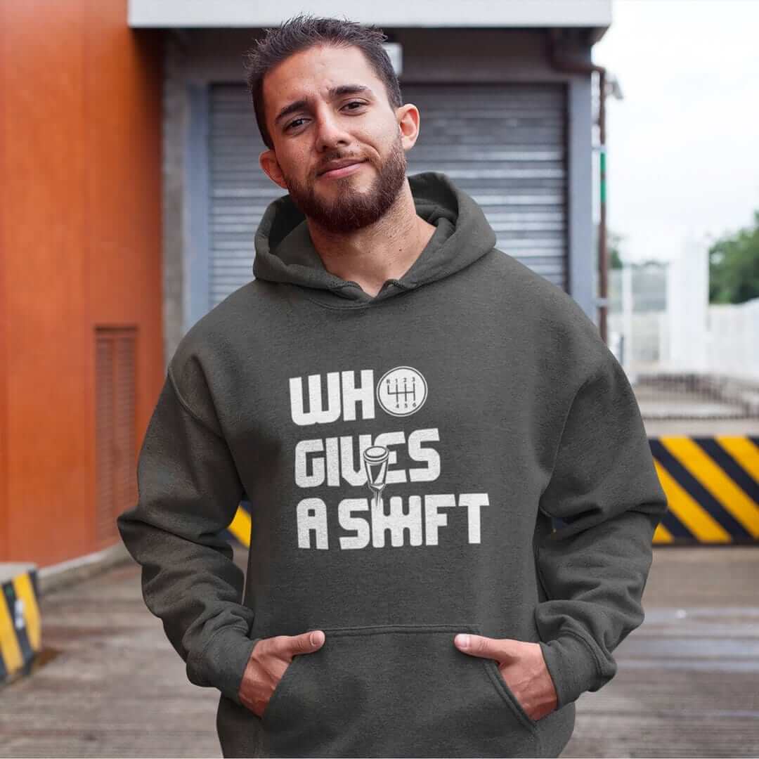 Who Gives a Shift Funny Car Enthusiast Hoodie