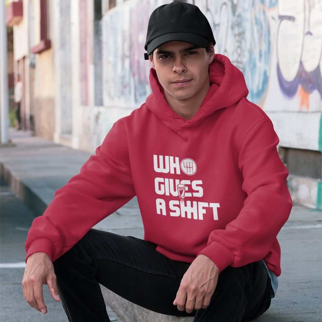 Who Gives a Shift Funny Car Enthusiast Hoodie