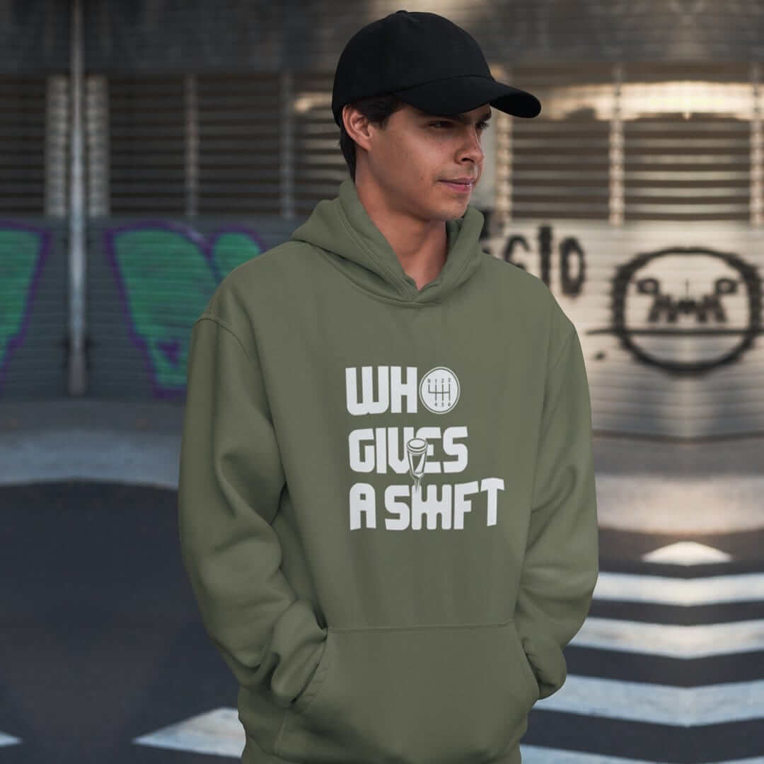 Who Gives a Shift Funny Car Enthusiast Hoodie