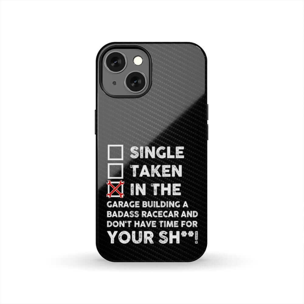 In the Garage Building a Racecar Tough Phone Case | Car Enthusiast Gift