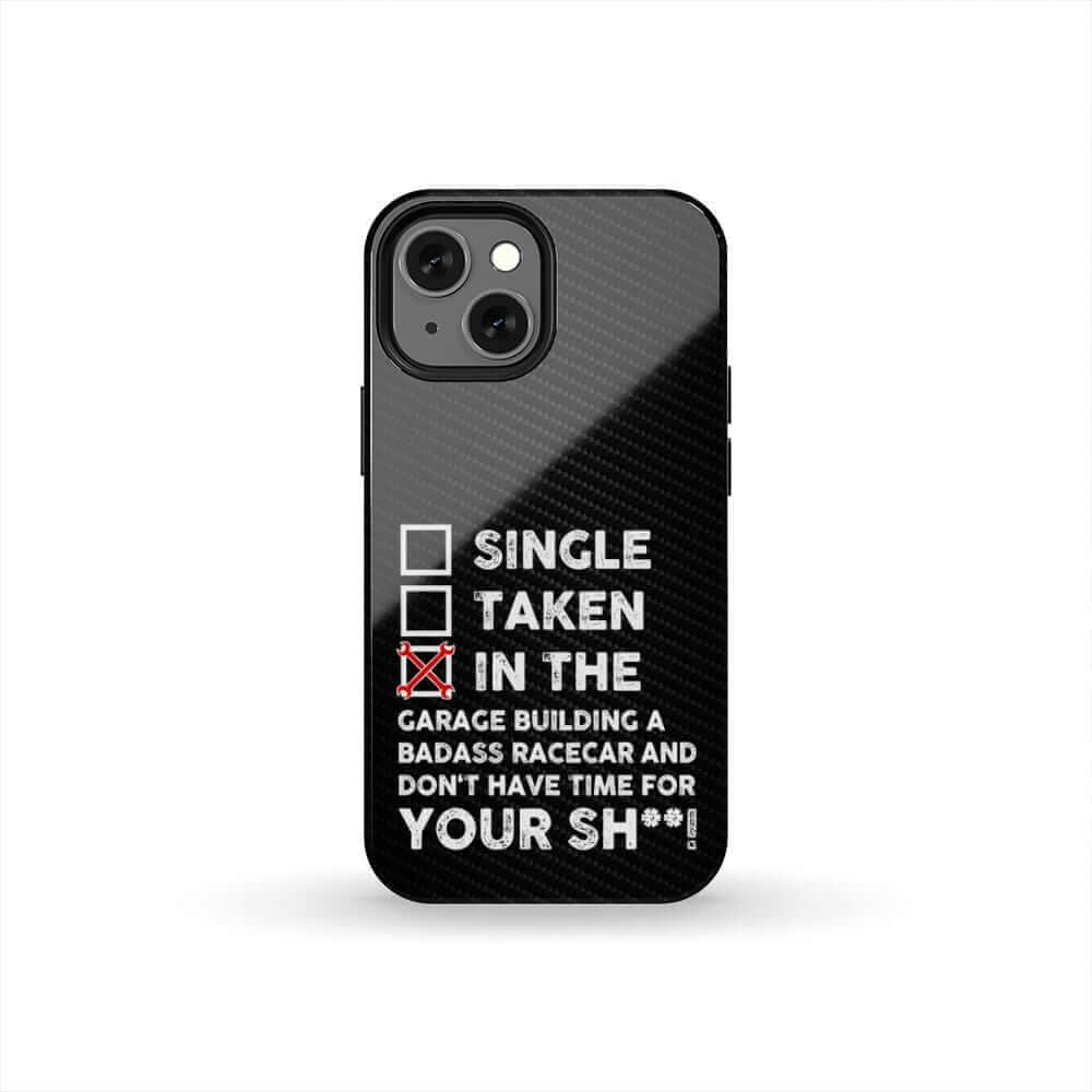 In the Garage Building a Racecar Tough Phone Case | Car Enthusiast Gift