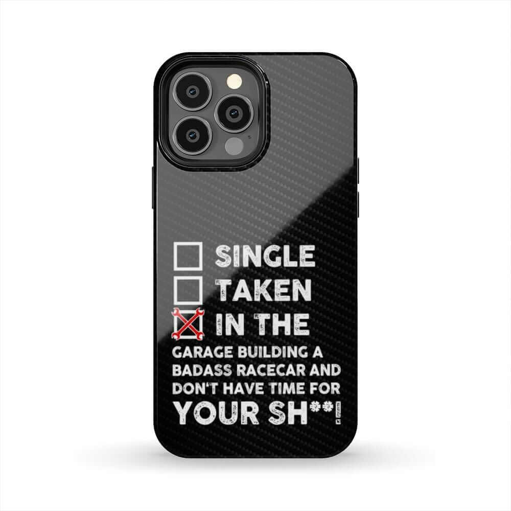 In the Garage Building a Racecar Tough Phone Case | Car Enthusiast Gift