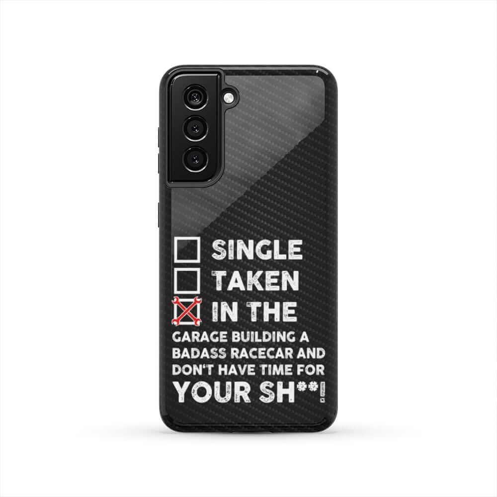 In the Garage Building a Racecar Tough Phone Case | Car Enthusiast Gift