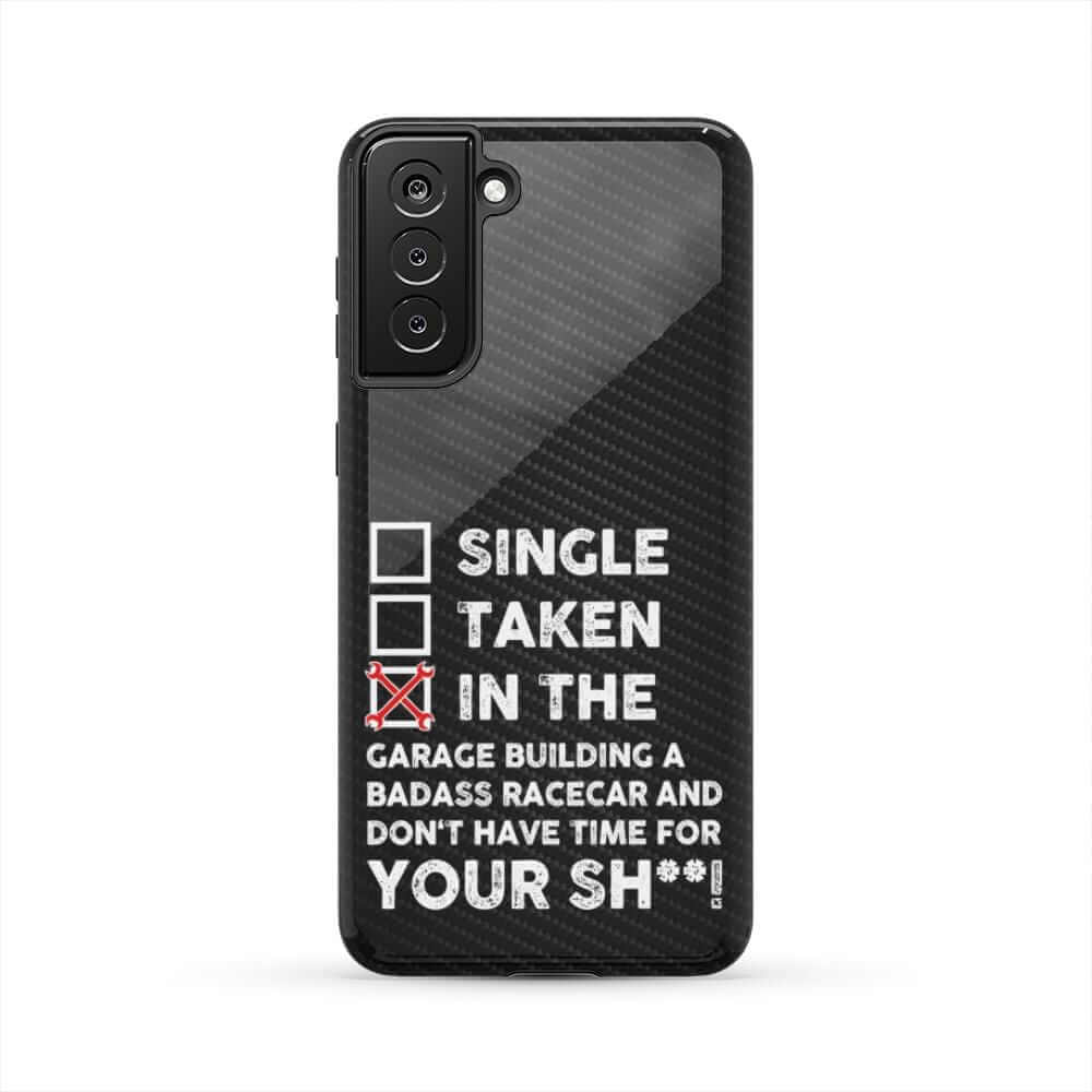 In the Garage Building a Racecar Tough Phone Case | Car Enthusiast Gift