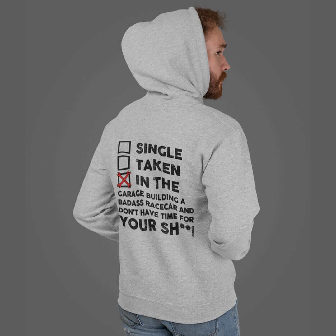 In the Garage Building a Racecar Car Hoodie