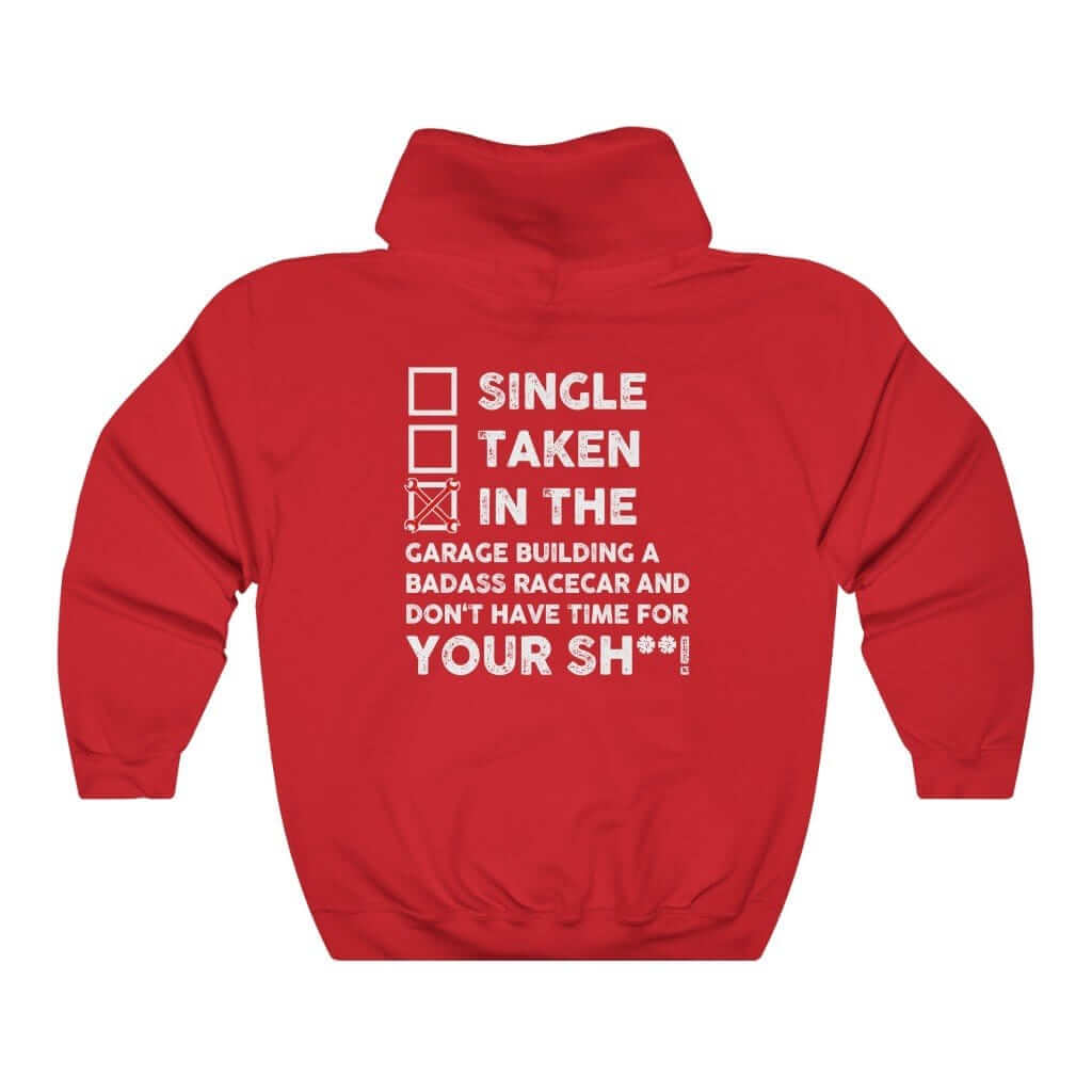 In the Garage Building a Racecar Car Hoodie
