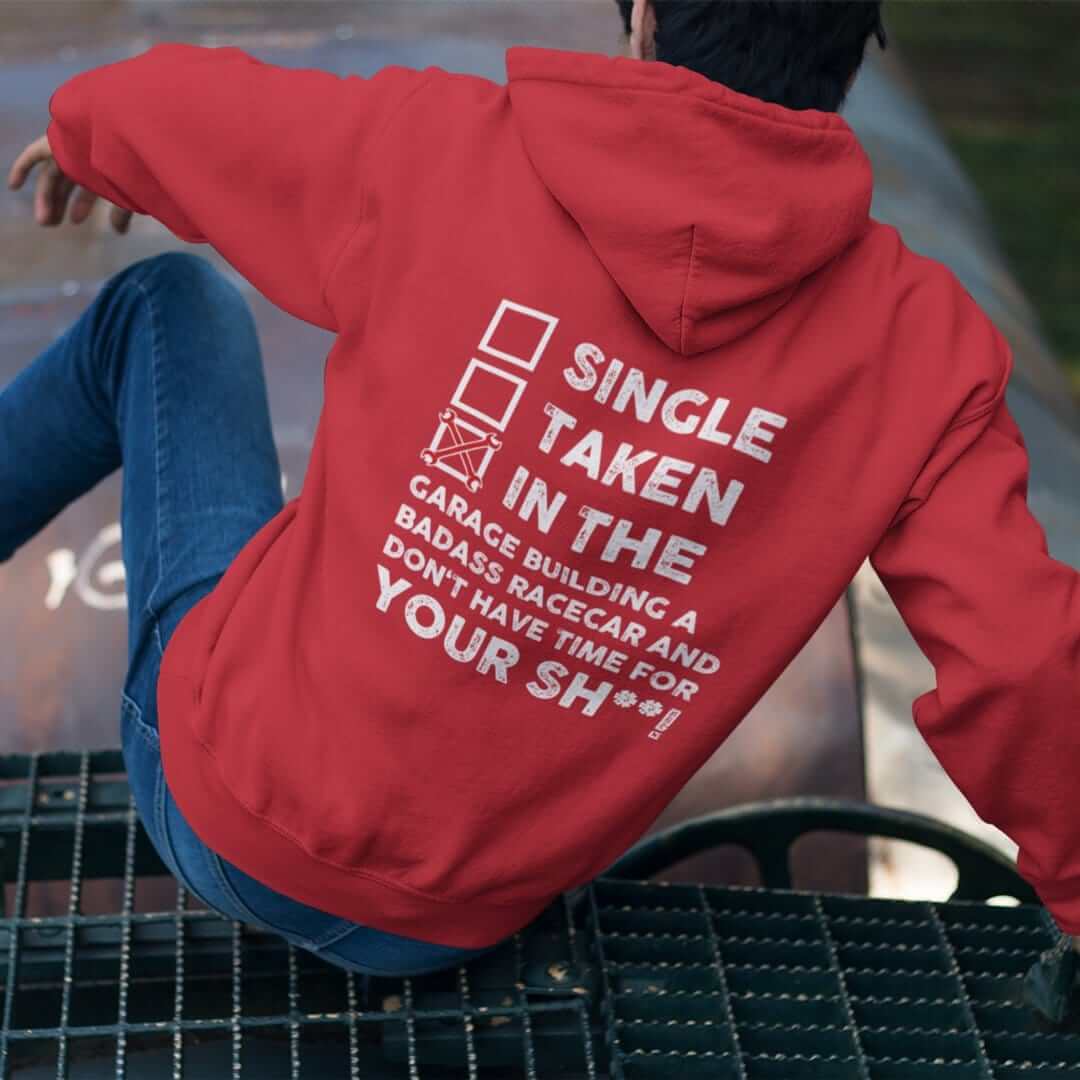 In the Garage Building a Racecar Car Hoodie