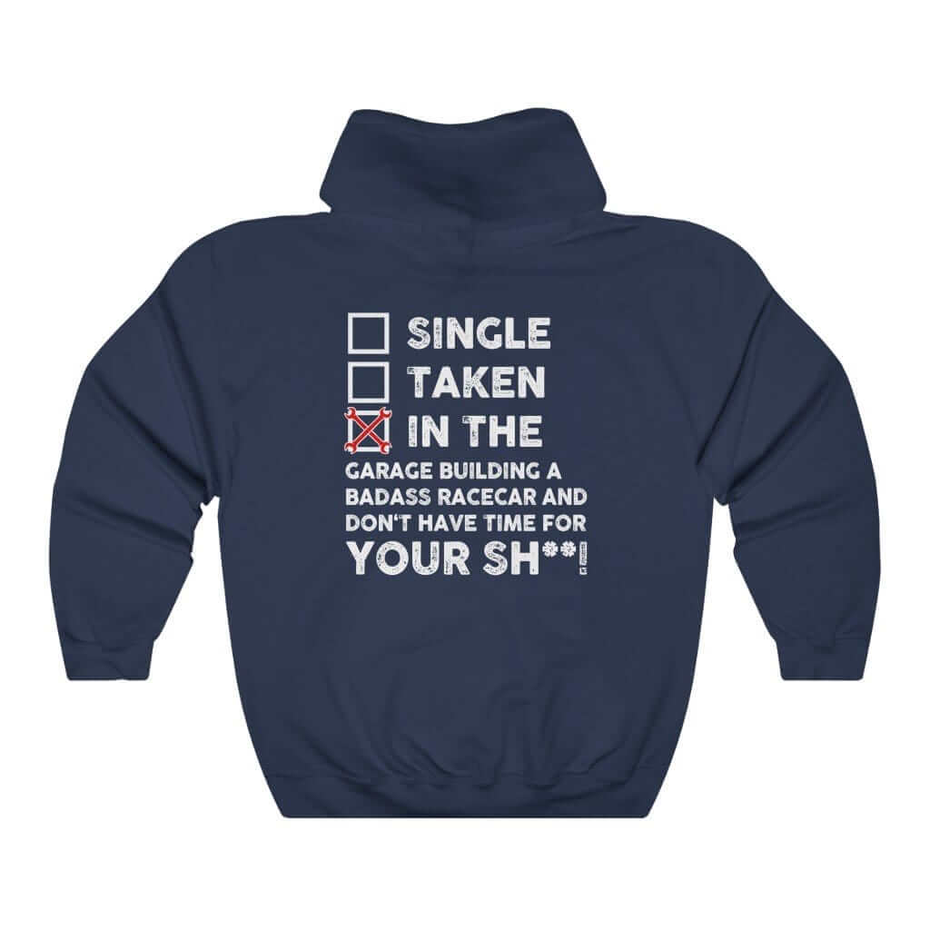 In the Garage Building a Racecar Car Hoodie