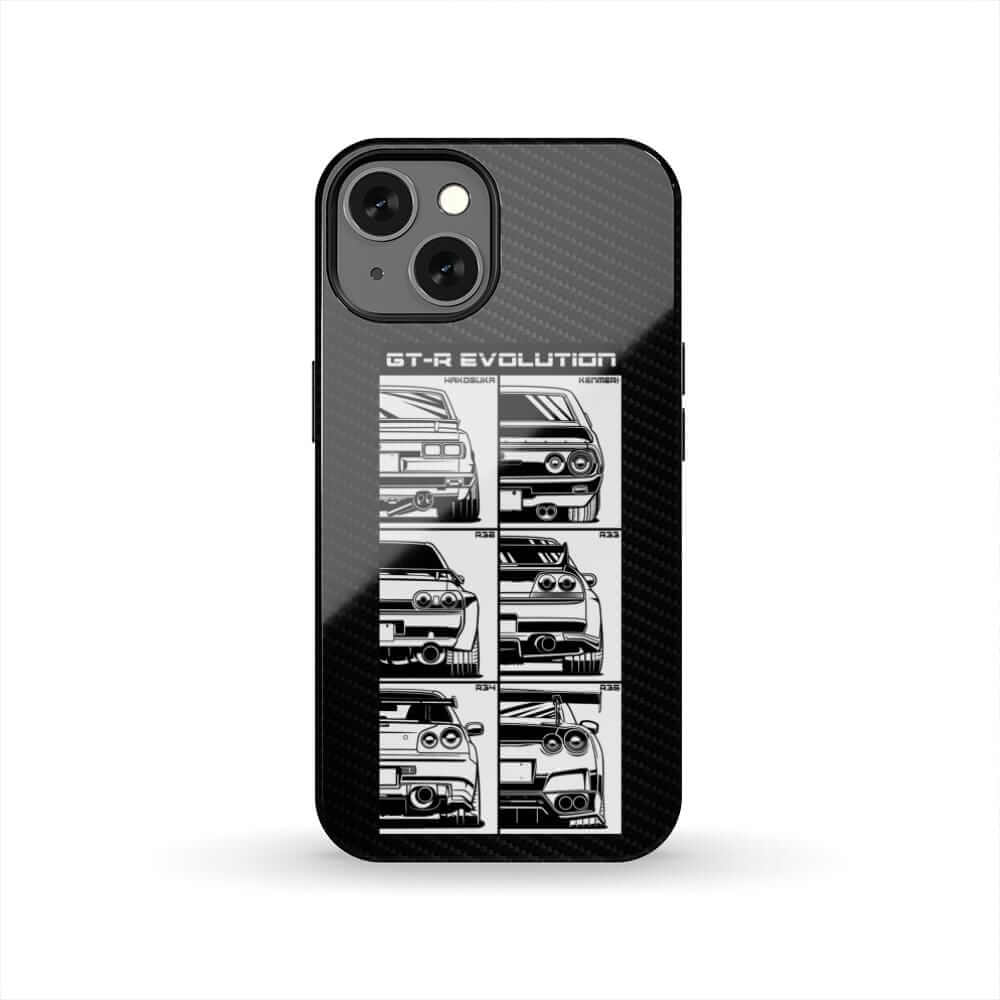 Hakosuka to R35 GTR Evolution Tough Phone Case | Godzilla Car Gift