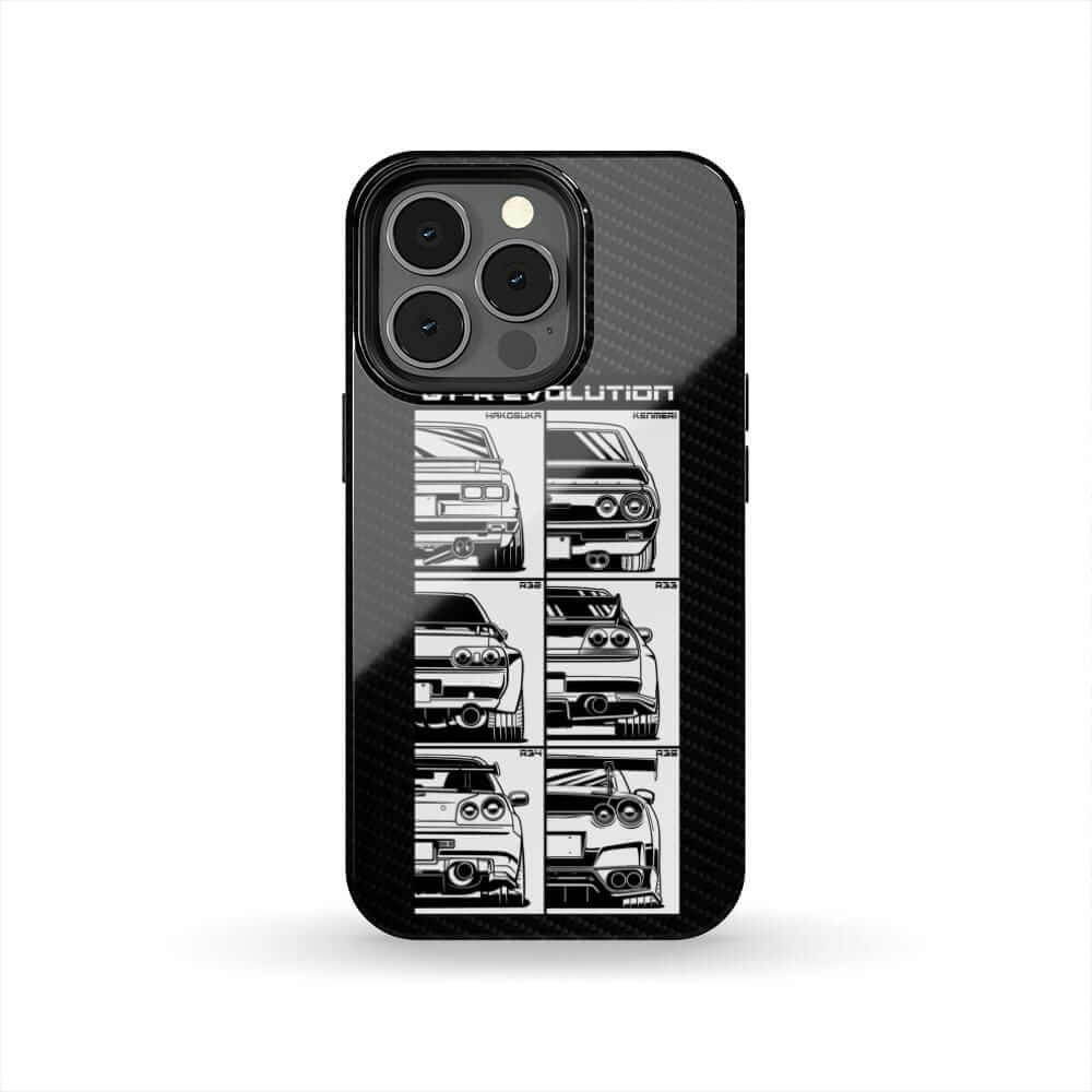 Hakosuka to R35 GTR Evolution Tough Phone Case | Godzilla Car Gift