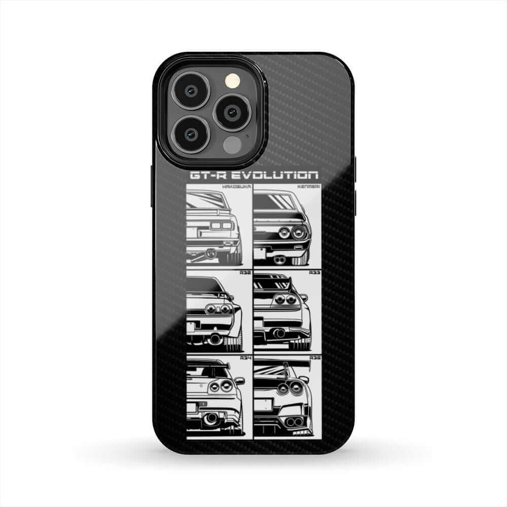 Hakosuka to R35 GTR Evolution Tough Phone Case | Godzilla Car Gift
