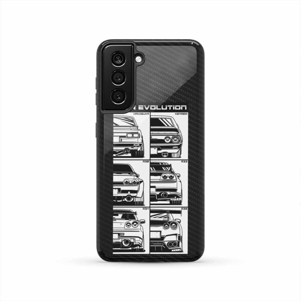 Hakosuka to R35 GTR Evolution Tough Phone Case | Godzilla Car Gift