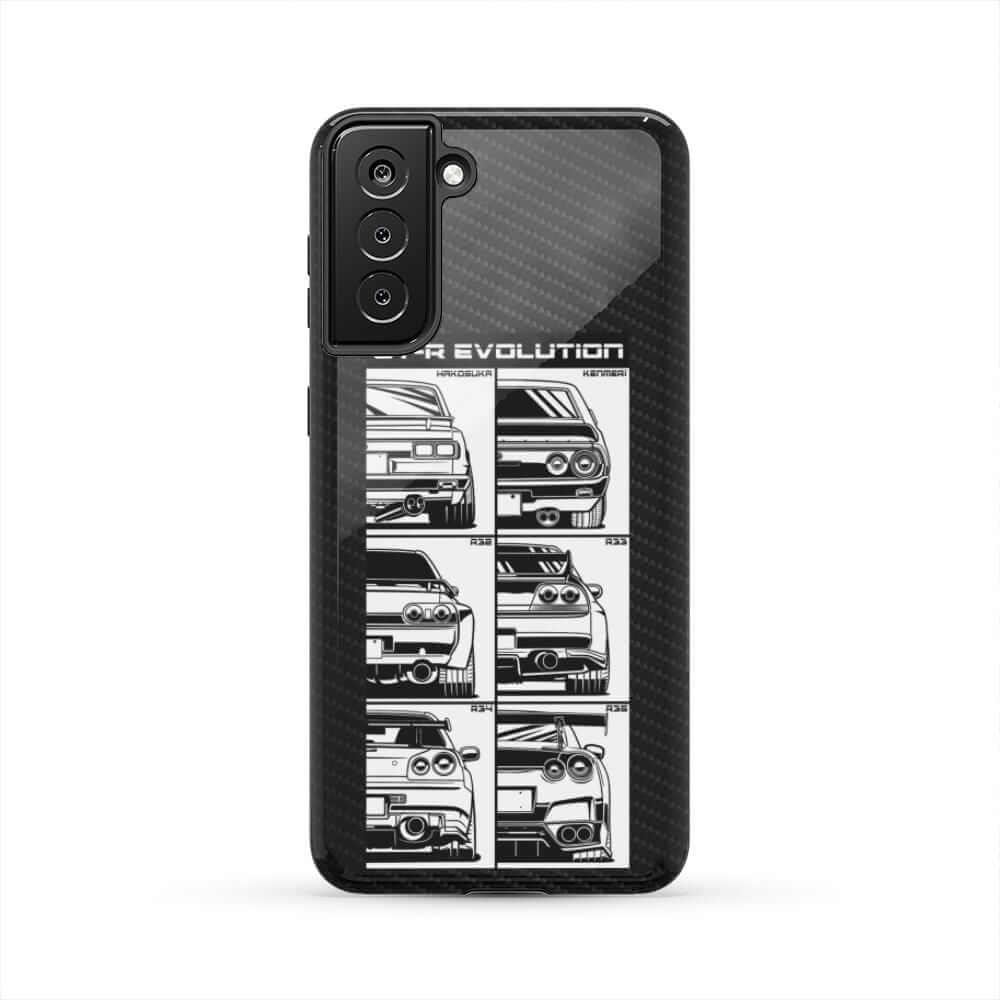 Hakosuka to R35 GTR Evolution Tough Phone Case | Godzilla Car Gift