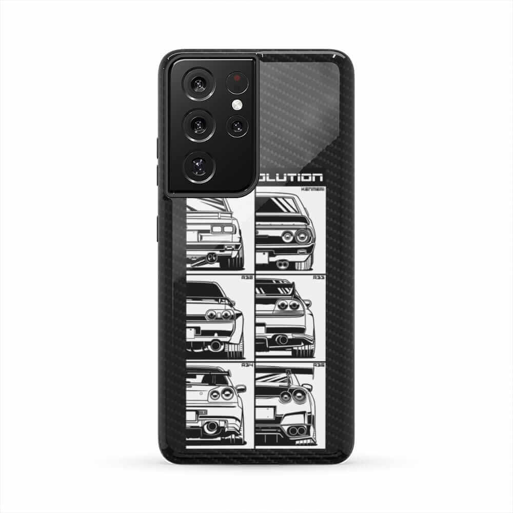 Hakosuka to R35 GTR Evolution Tough Phone Case | Godzilla Car Gift