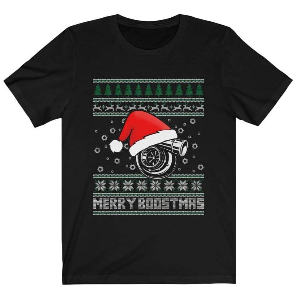 Merry Boostmas JDM Christmas Car T-Shirt | Turbo Car Guy Xmas Gift