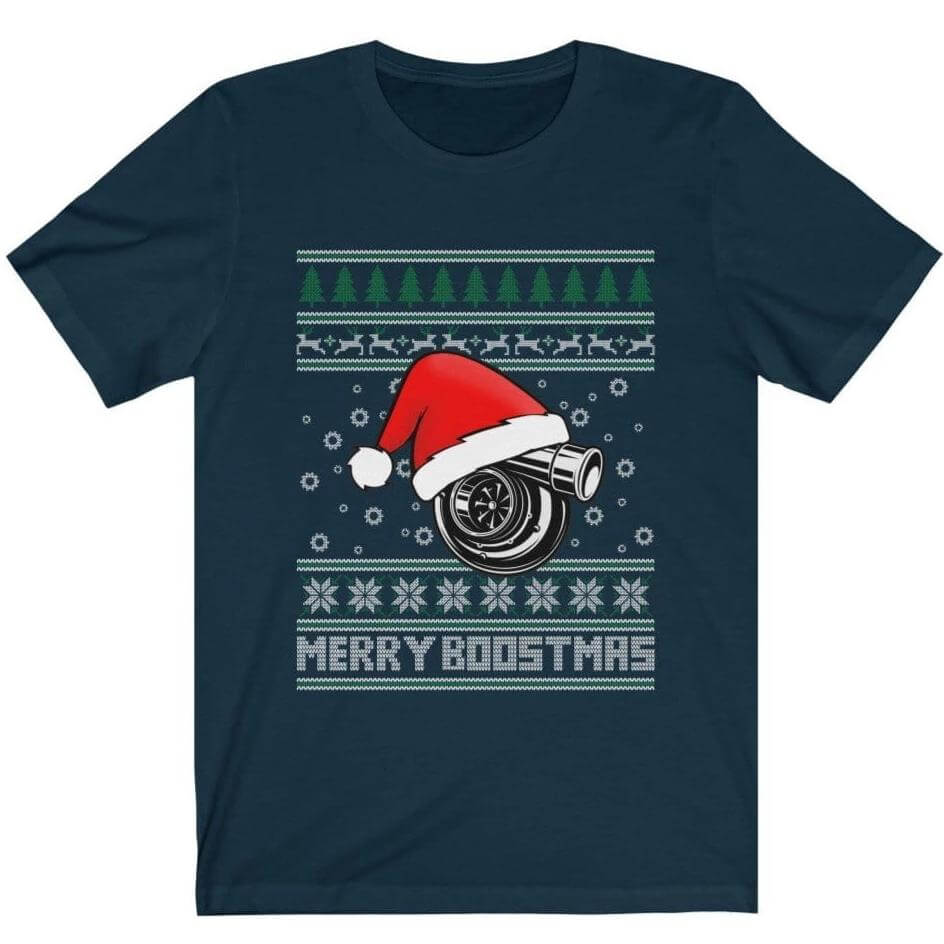 Merry Boostmas JDM Christmas Car T-Shirt | Turbo Car Guy Xmas Gift