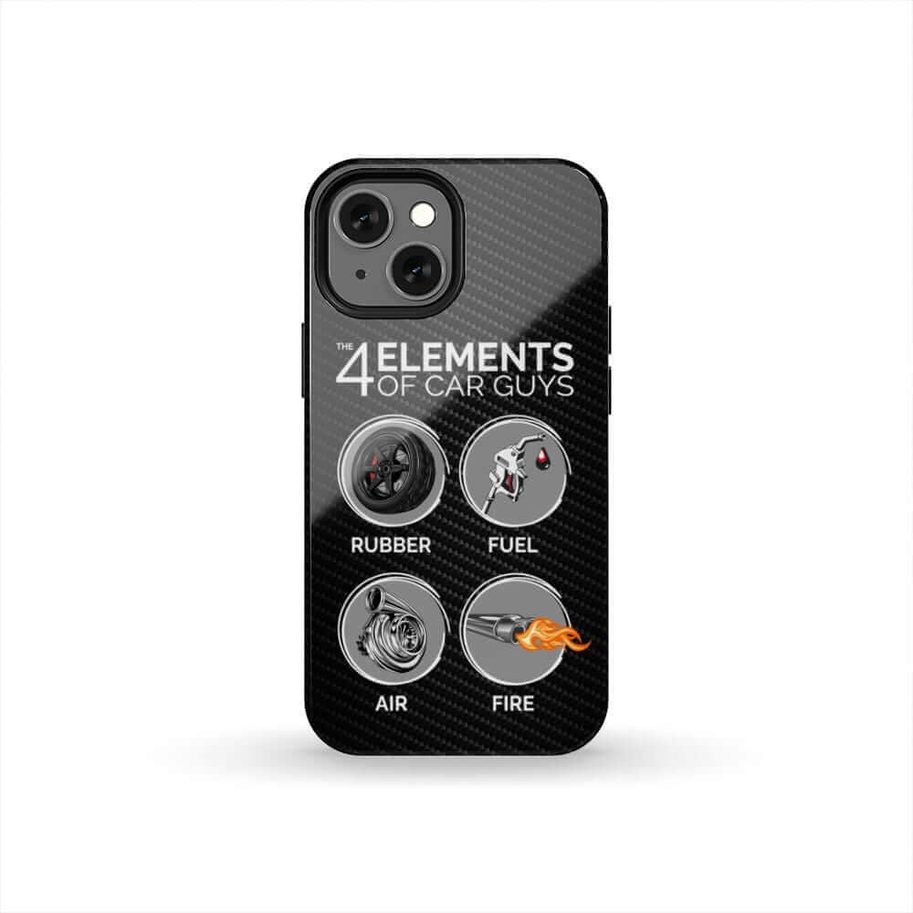The 4 Elements of Car Guys Tough Phone Case | Funny Car Lover Gift