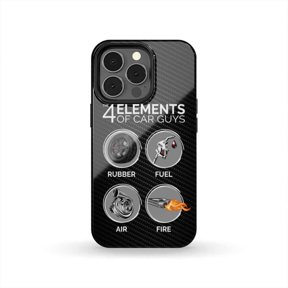 The 4 Elements of Car Guys Tough Phone Case | Funny Car Lover Gift