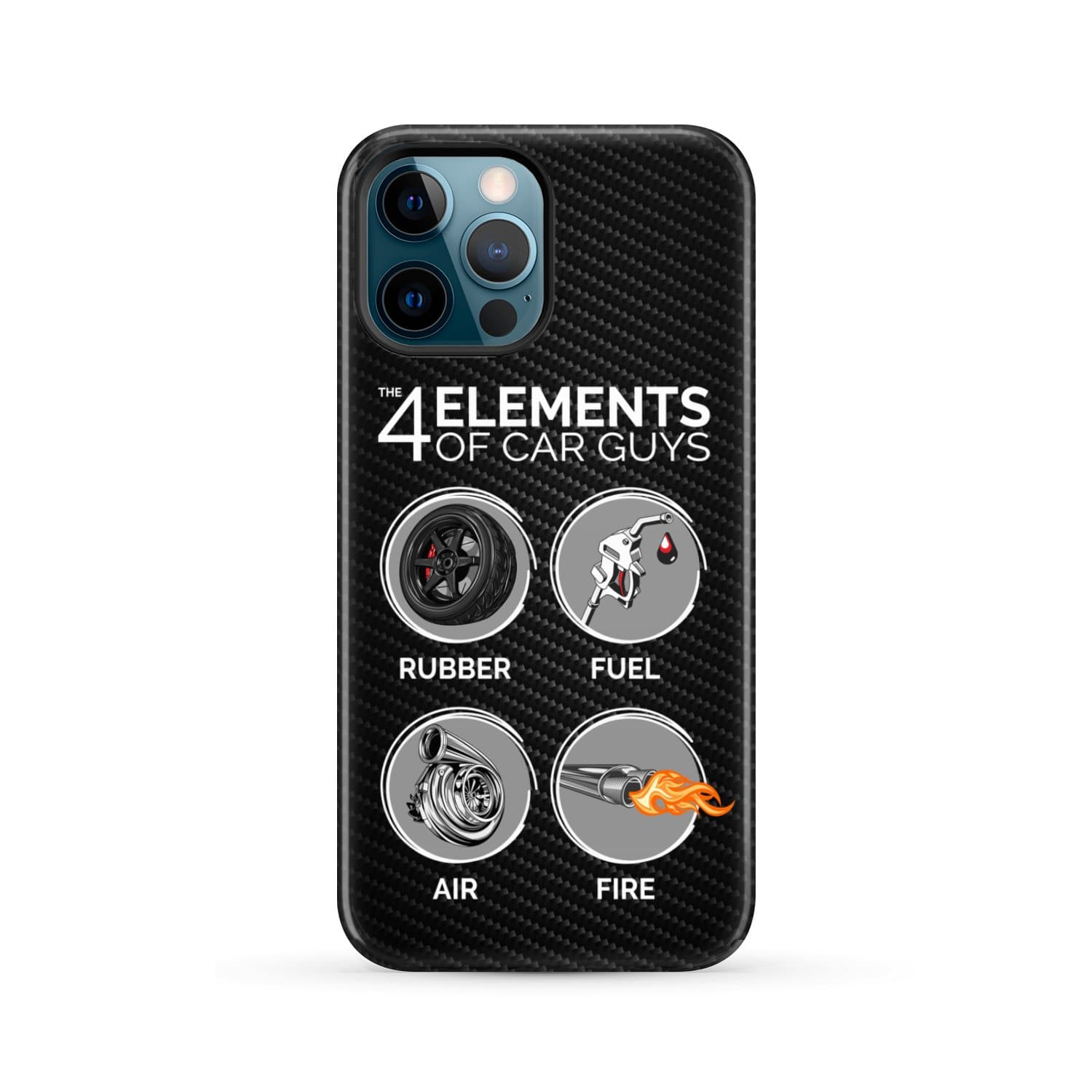 The 4 Elements of Car Guys Tough Phone Case | Funny Car Lover Gift