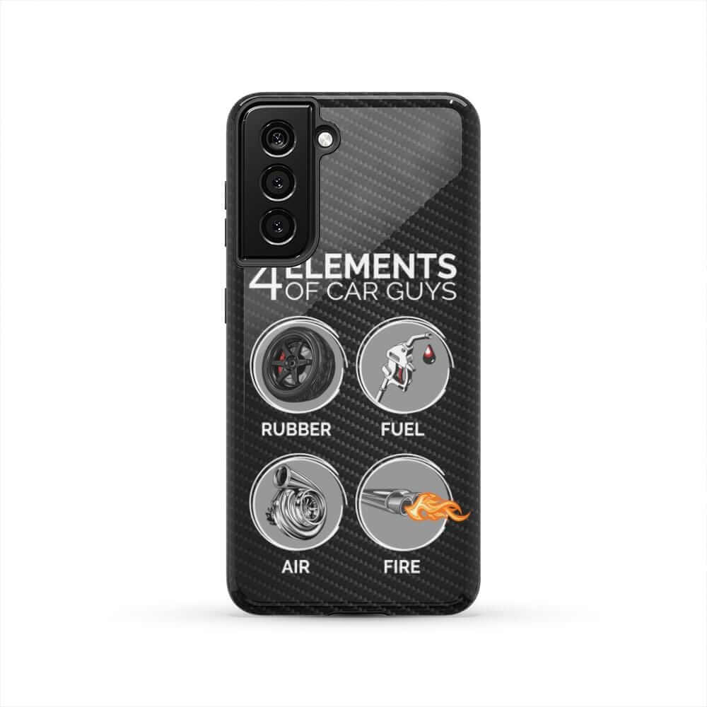 The 4 Elements of Car Guys Tough Phone Case | Funny Car Lover Gift