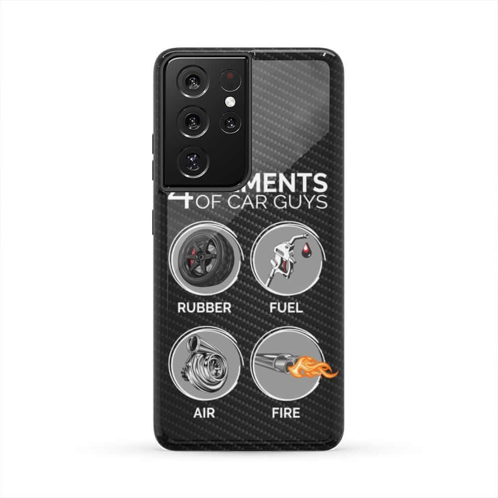 The 4 Elements of Car Guys Tough Phone Case | Funny Car Lover Gift