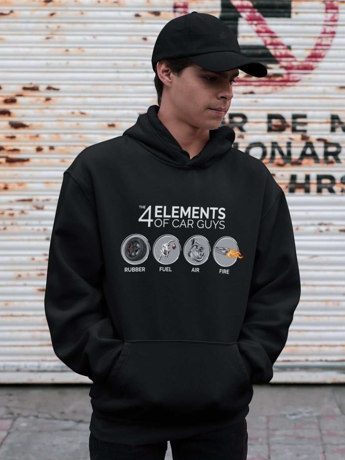 The 4 Elements of Car Guys Funny Car Hoodie