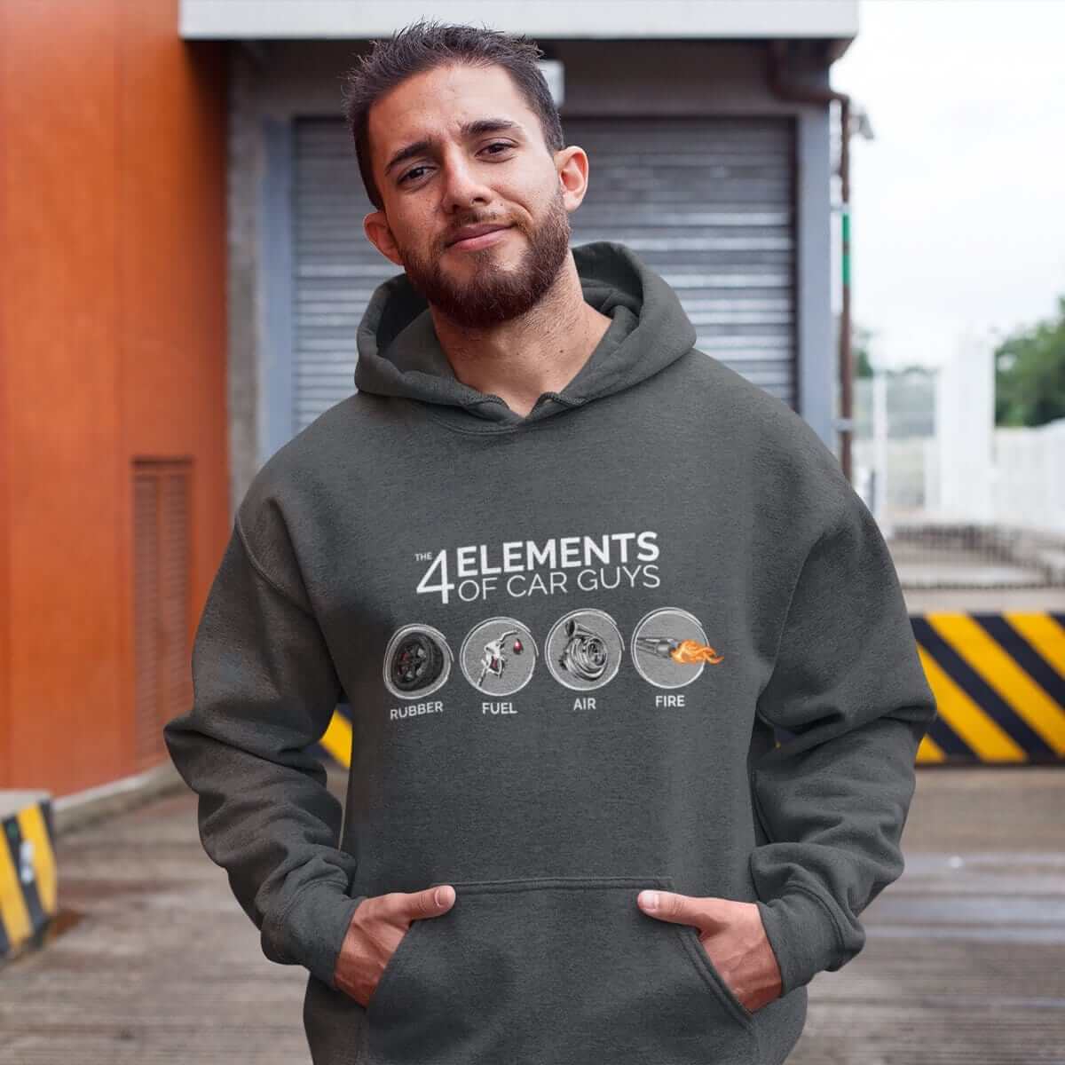 The 4 Elements of Car Guys Funny Car Hoodie