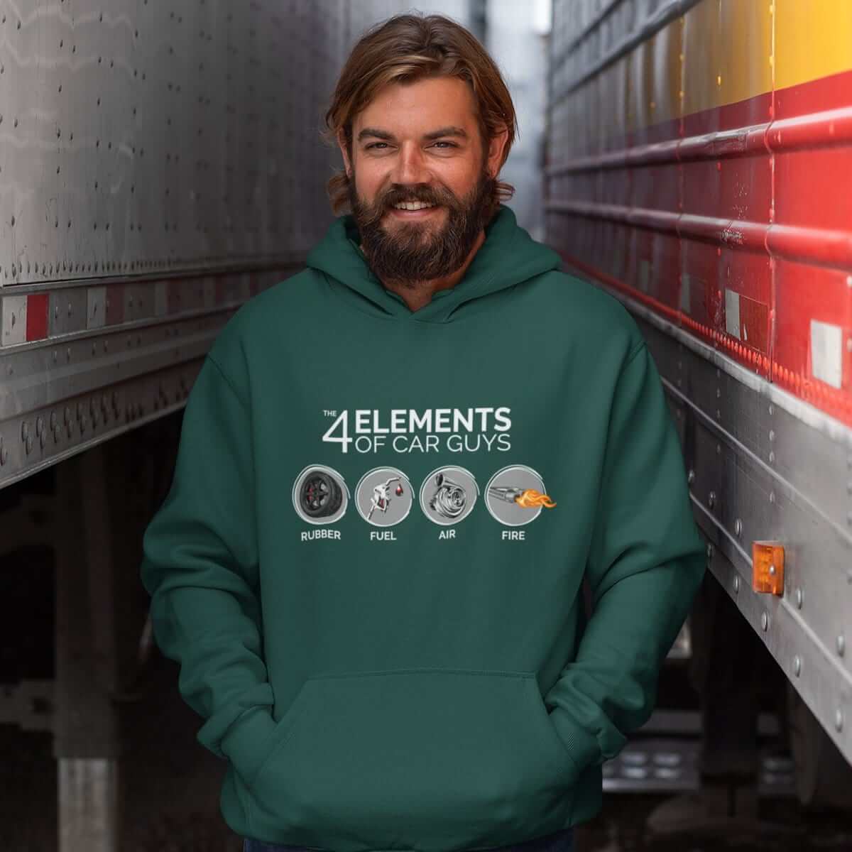 The 4 Elements of Car Guys Funny Car Hoodie