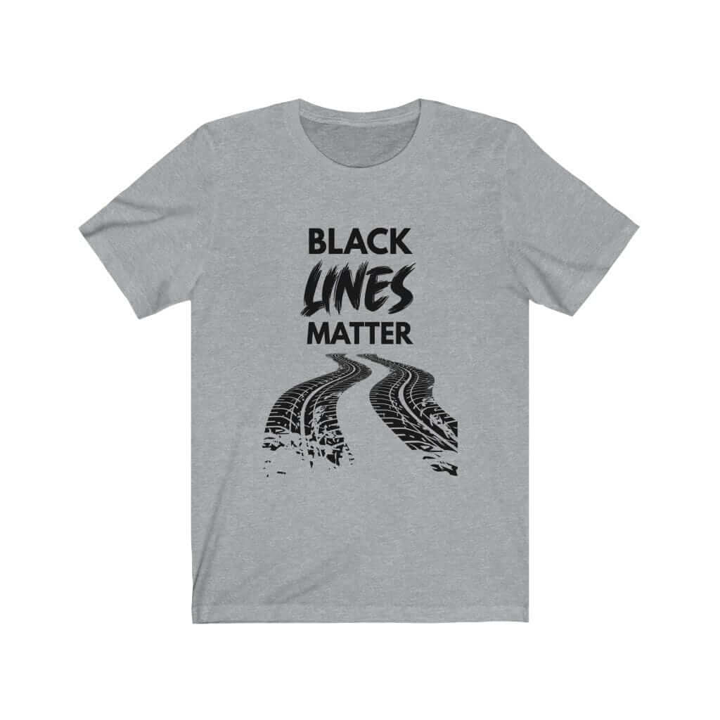 Black Lines Matter Car T-Shirt