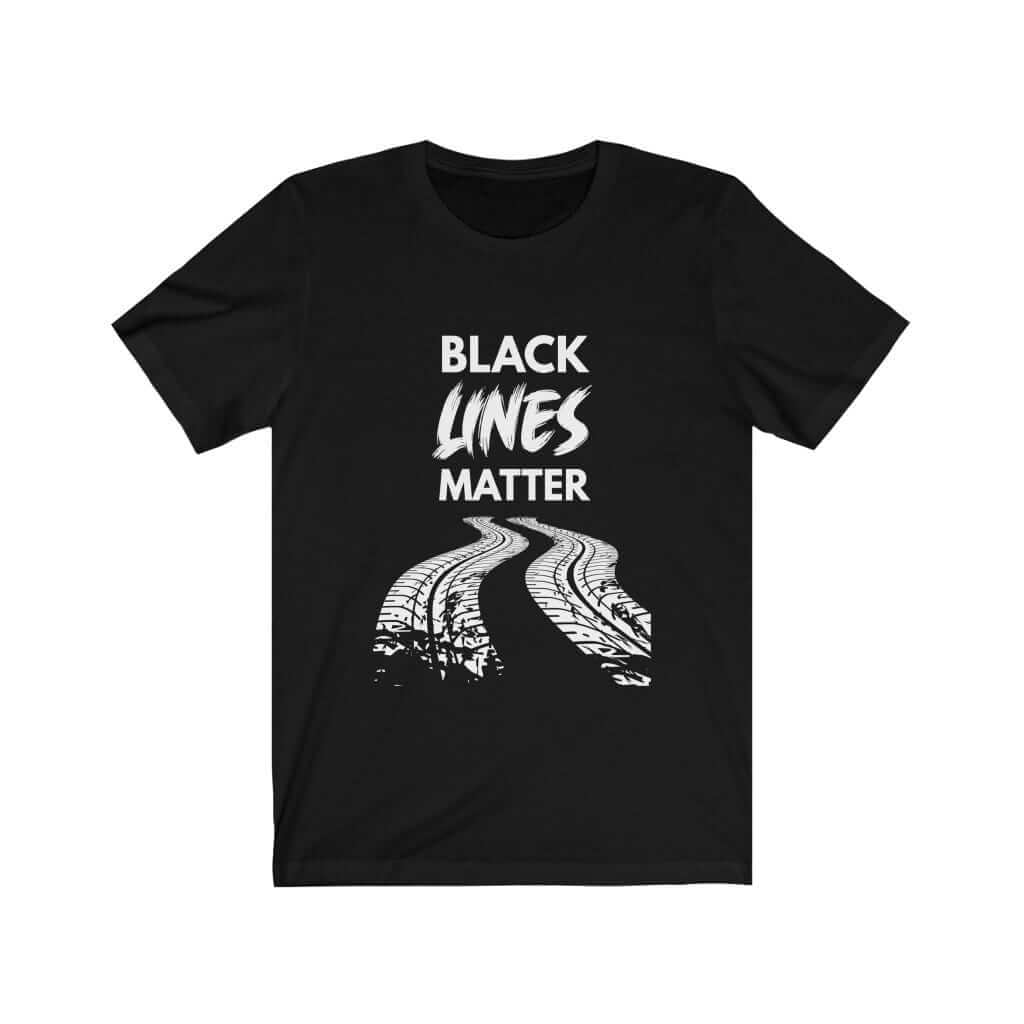 Black Lines Matter Car T-Shirt