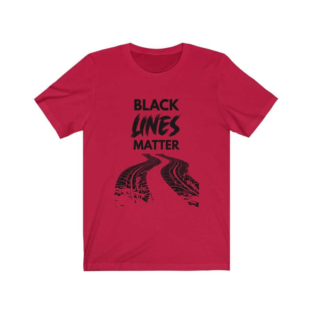 Black Lines Matter Car T-Shirt