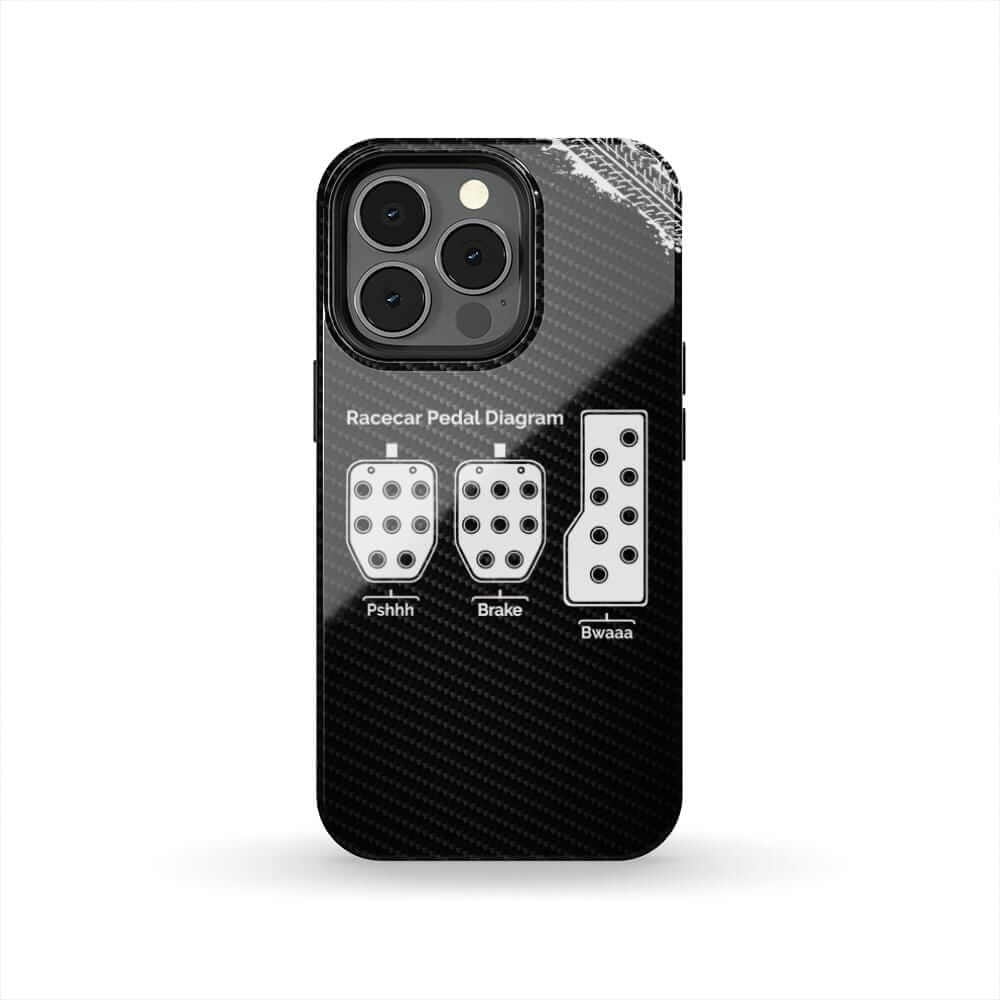 3 Pedals Racecar Manual Transmission Tough Phone Case | Car Guy Gift