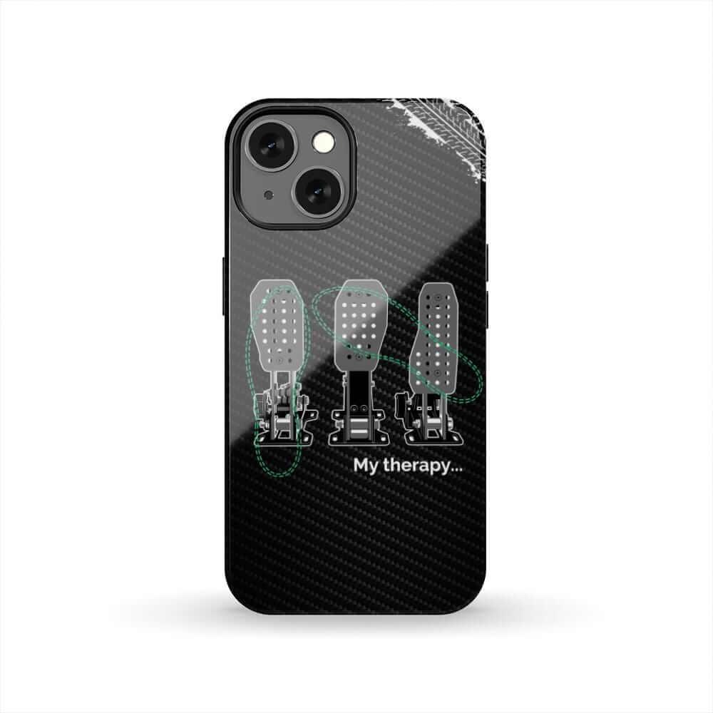 Car Guys Therapy 3 Pedals Tough Car Phone Case | Manual Car Gift