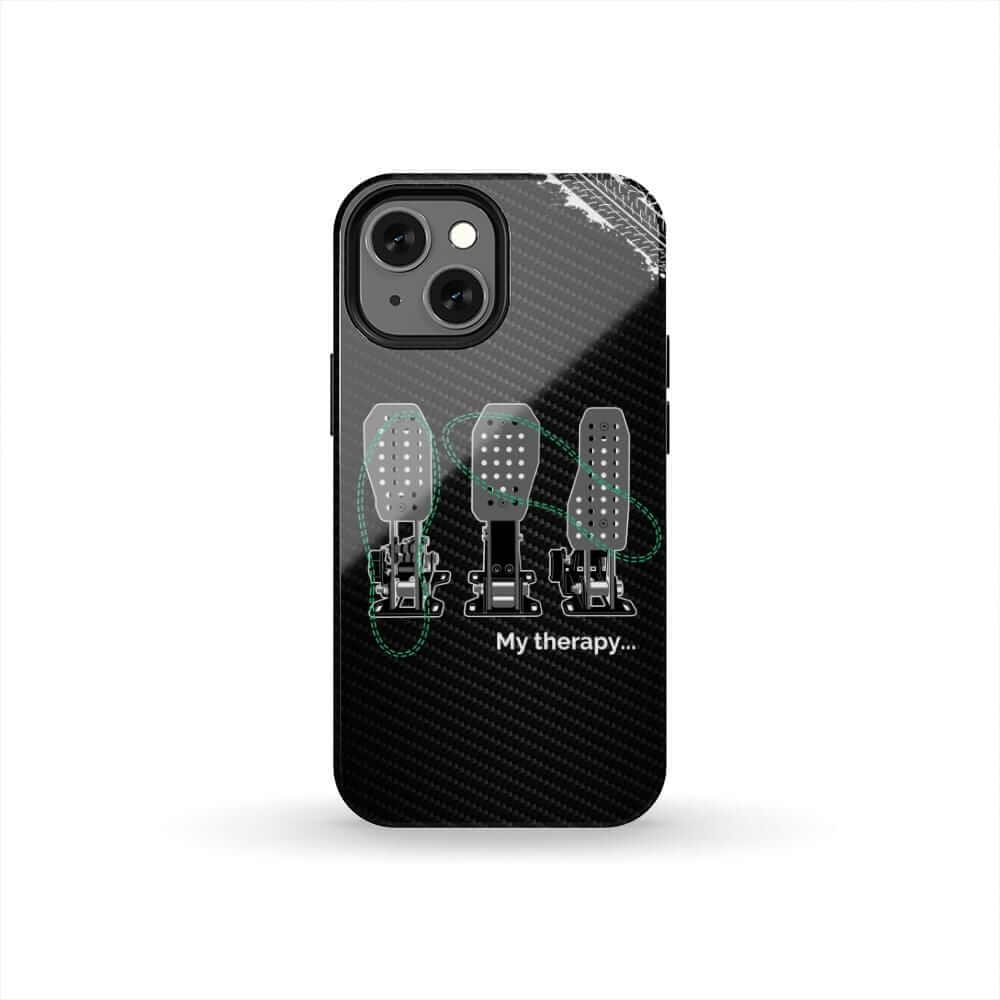 Car Guys Therapy 3 Pedals Tough Car Phone Case | Manual Car Gift