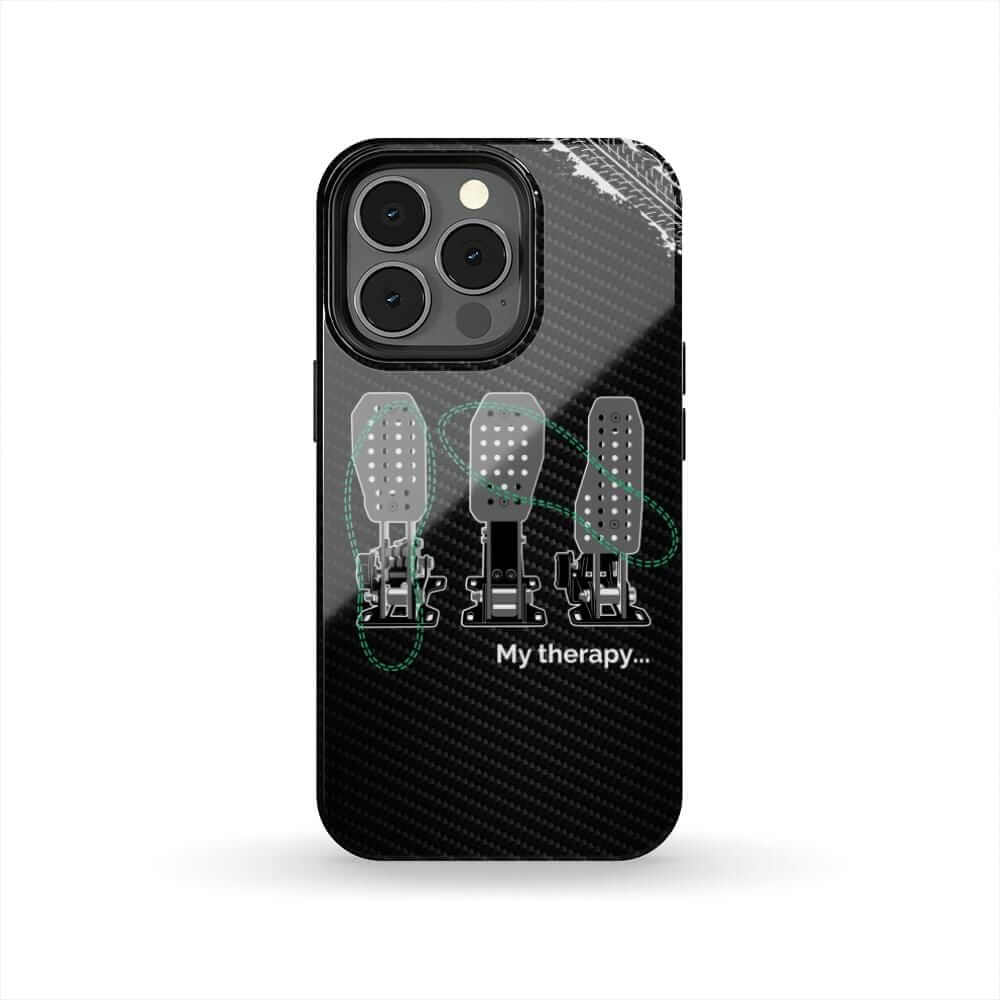 Car Guys Therapy 3 Pedals Tough Car Phone Case | Manual Car Gift