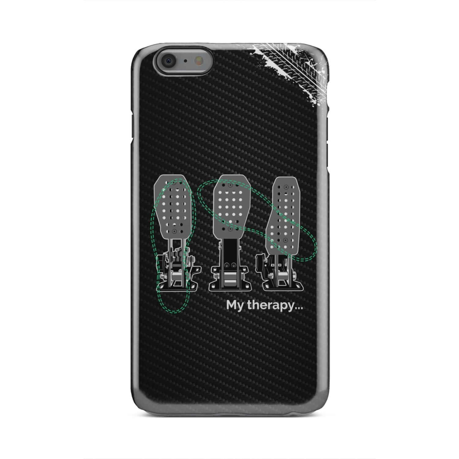 Car Guys Therapy 3 Pedals Tough Car Phone Case | Manual Car Gift