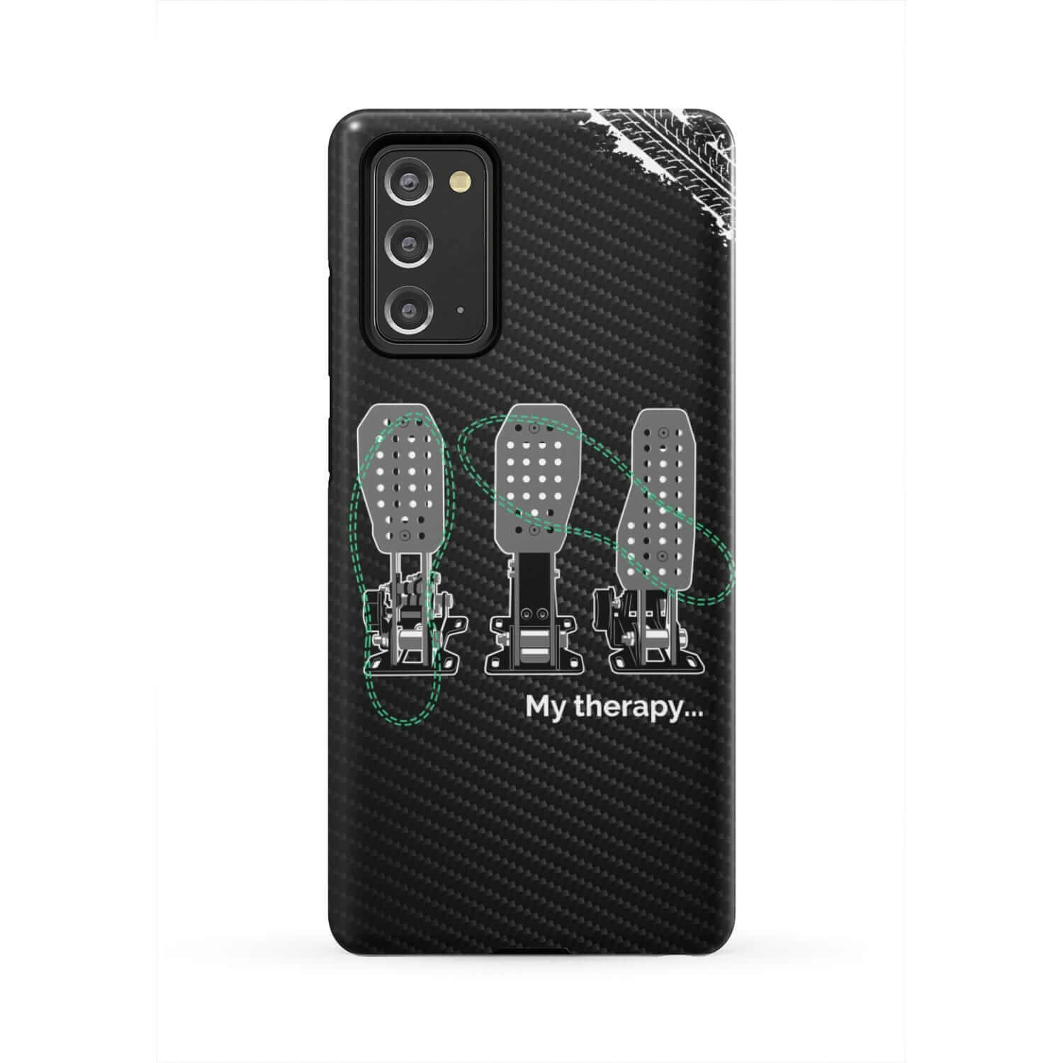 Car Guys Therapy 3 Pedals Tough Car Phone Case | Manual Car Gift