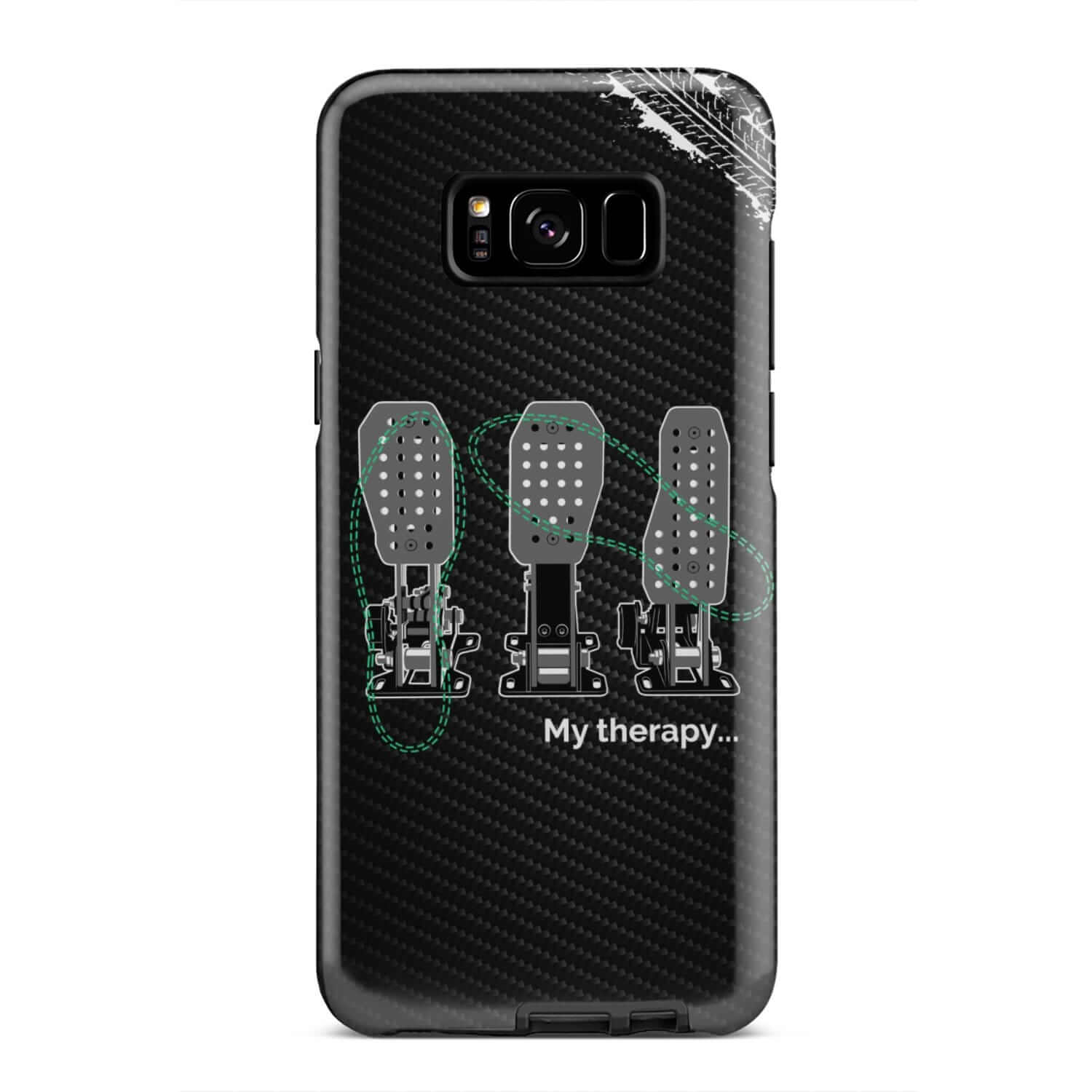Car Guys Therapy 3 Pedals Tough Car Phone Case | Manual Car Gift
