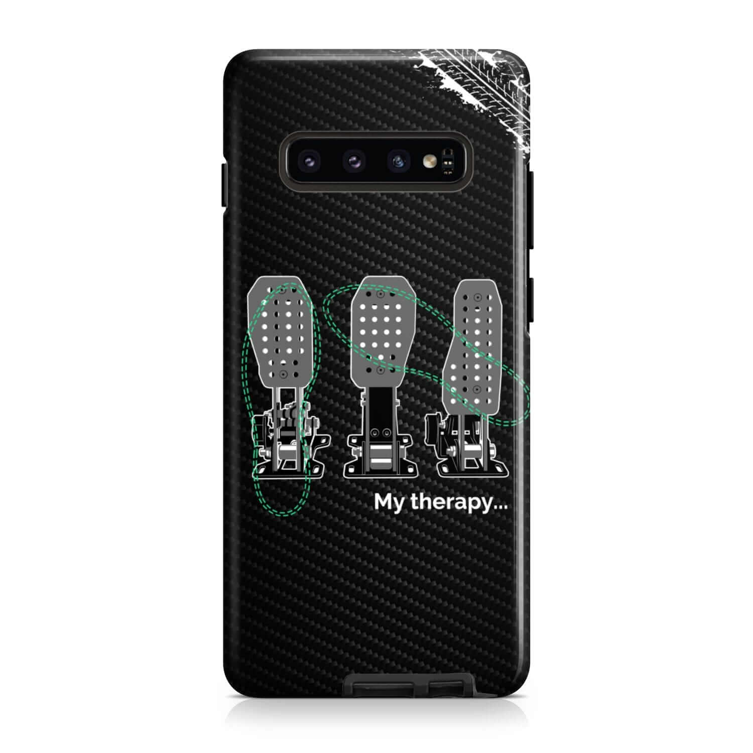 Car Guys Therapy 3 Pedals Tough Car Phone Case | Manual Car Gift